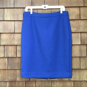 J. Crew No. 2 Pencil Skirt Wool Blue 8